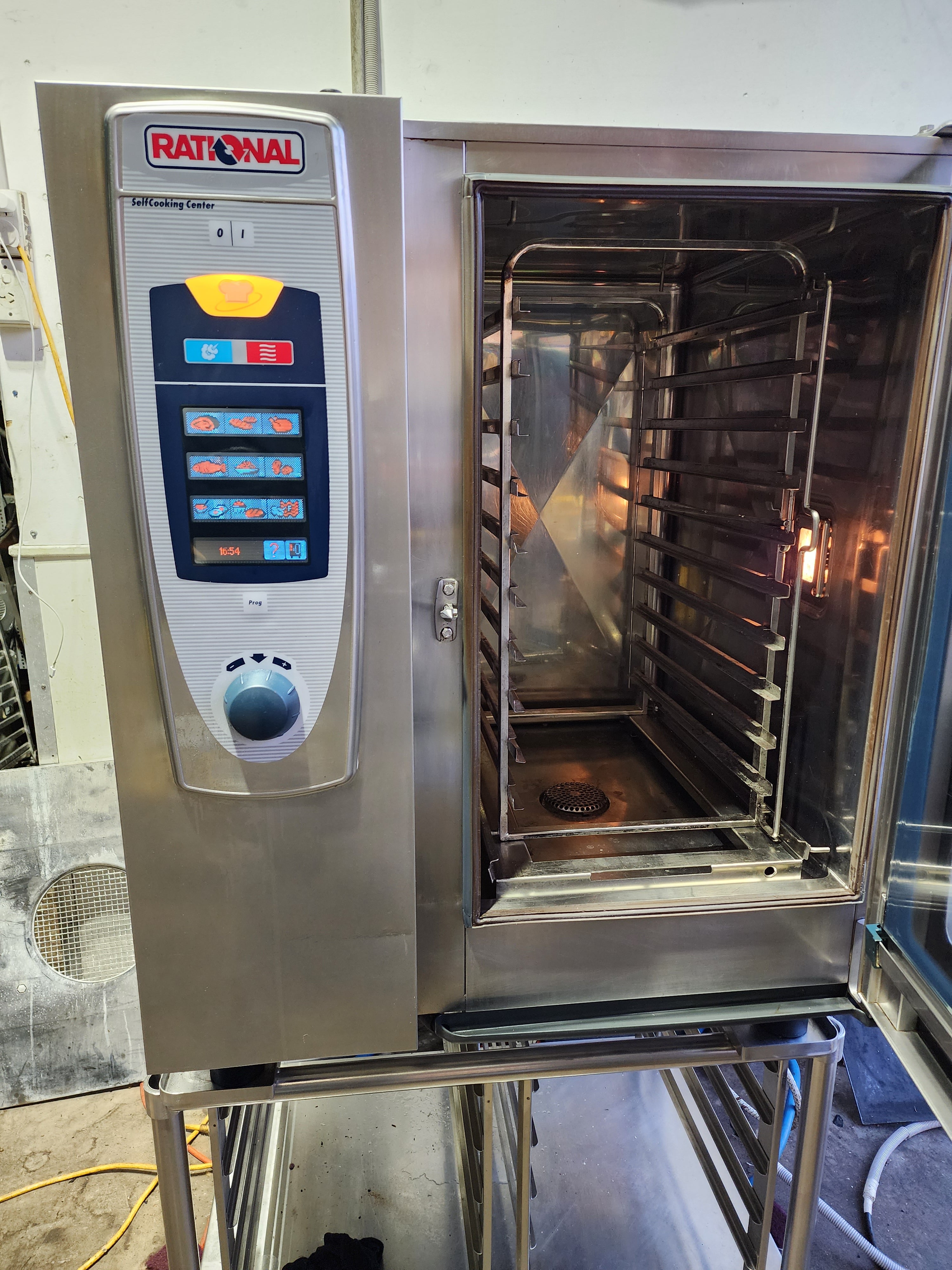 RATIONAL SCC101 Electric 10 Tray Self Cleaning Combi Oven With Stand A