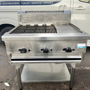 Waldorf Commercial Gas Griddle With Hot Plate on Stand with Undershelf And Warranty
