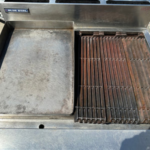 Blue seal Commercial Gas Griddle With Hot Plate on Stand with Undershelf And Warranty