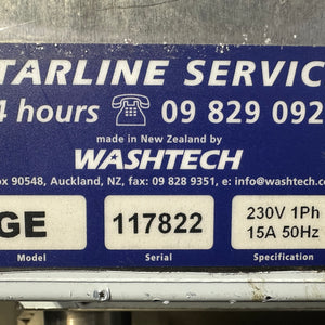 Washtech GE Undercounter Glasswasher With Warranty