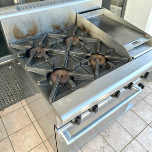 Waldorf by Moffat 4 Burner Gas Cooktop with Griddle Plate RN8613GF With Warranty