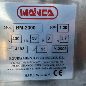 Mainca 300mm Throat Meat Bandsaw BM2000 With Warranty