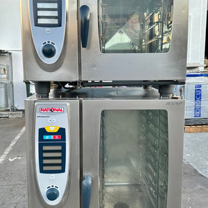 Rational SCC61 and SCC101 Electric 10+5 Tray Self-Cleaning Combi Oven With Stand And With Warranty .APS1389