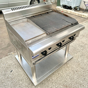 Waldorf Commercial Gas Griddle With Hot Plate on Stand with Undershelf And With Warranty