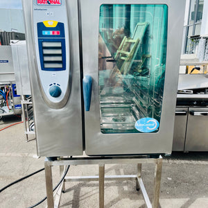 Rational SCC101 10 Grid Electric Combi Oven With Stand And Warranty