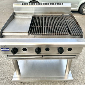 Waldorf Commercial Gas Griddle With Hot Plate on Stand with Undershelf And With Warranty